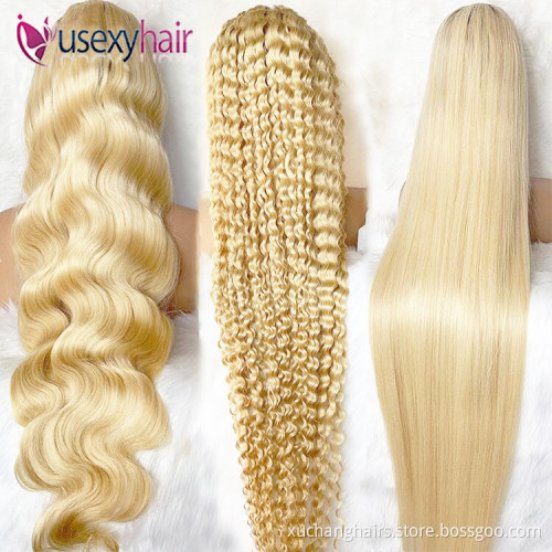 Hot sale 613 transparent lace front wig,Brazilian 613 blonde front lace human hair wig,40 inch 613 virgin hair human hair wigs